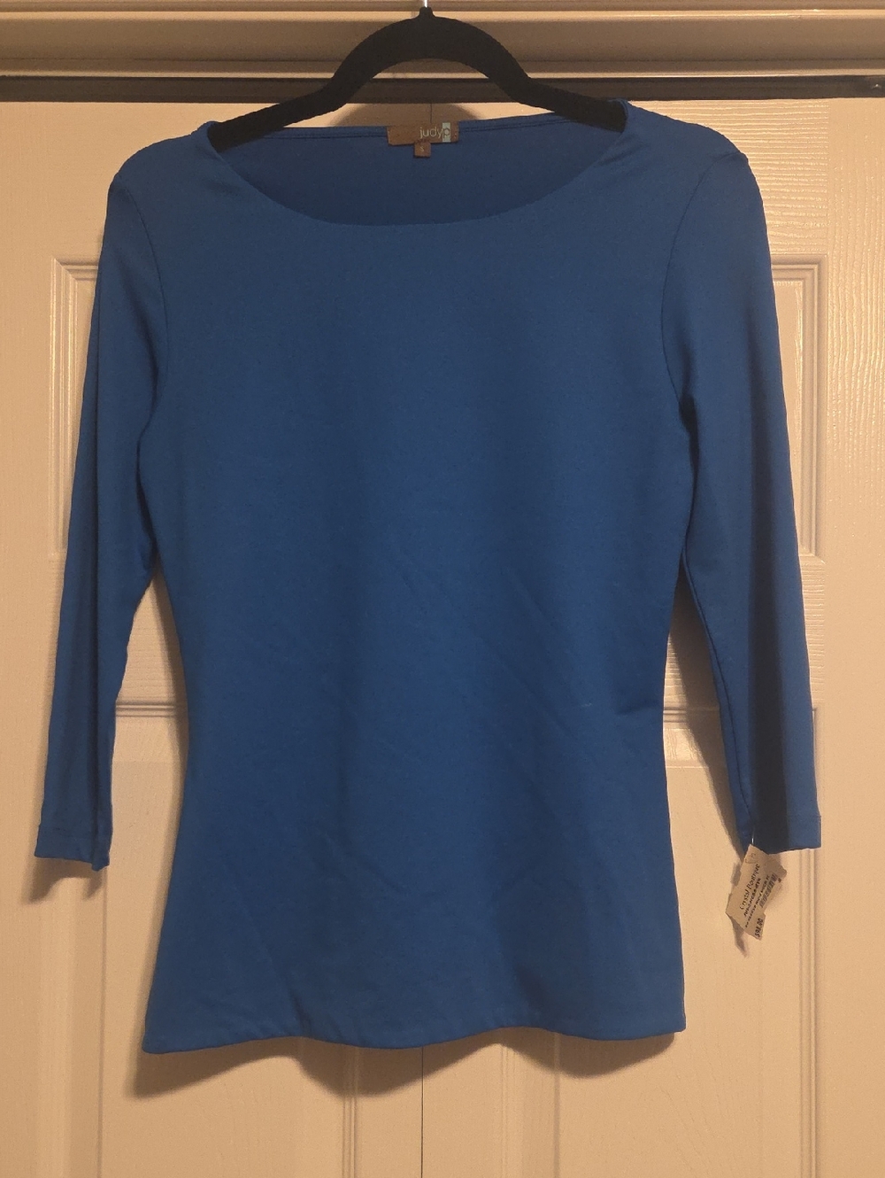 Modal Boatneck Long Sleeve Tee in Bright Blue by J. Crew
